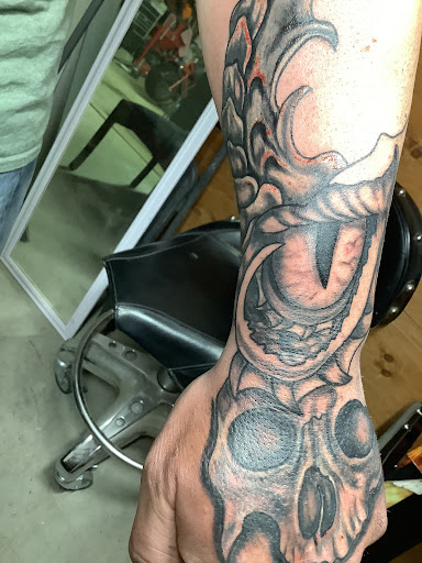 Explore first born son tattoo ideas, creative tattoo ideas in Turner, available at Heathen Ink