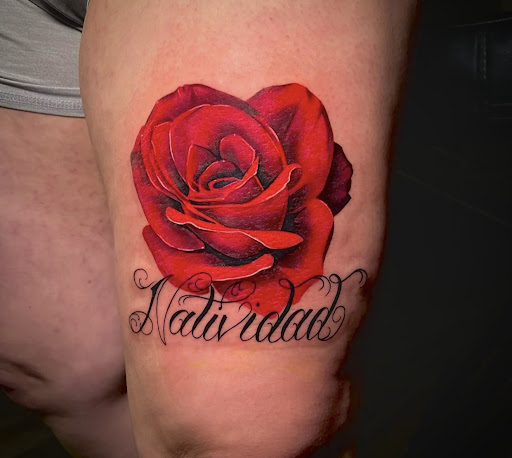 Explore red string of fate tattoo ideas, creative tattoo ideas in Lubbock, available at The Brand Tattoo Studio