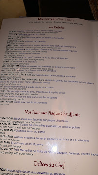 Menu / carte de Mouffetard Saigon's à Paris
