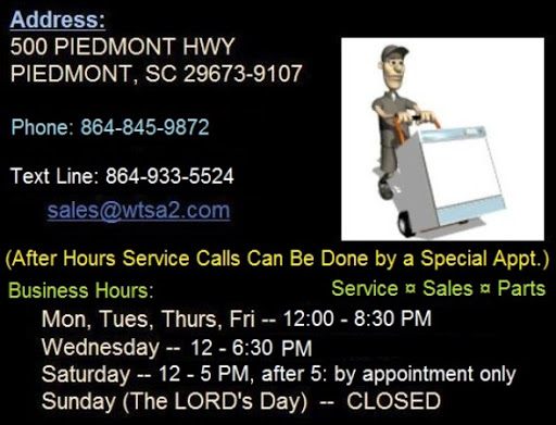 Used Appliance Store «Whiter Than Snow Appliances», reviews and photos, 500 Piedmont Hwy, Piedmont, SC 29673, USA