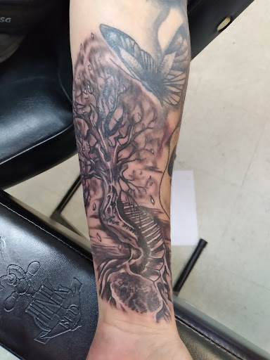 Explore family tattoo sleeve ideas, creative tattoo ideas in Jacksonville, available at Sinsations Custom Art & Design