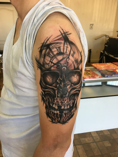 Explore angel tattoo sleeve ideas, creative tattoo ideas in Las Vegas, available at Las Vegas Tattoo Collective, LLC