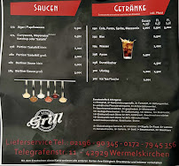 Restauration rapide Euro Grill à Wermelskirchen (la carte)