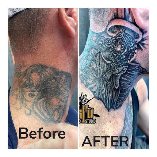 Explore leo horoscope tattoo ideas, creative tattoo ideas in Omaha, available at Inkfu Tattoo Studio