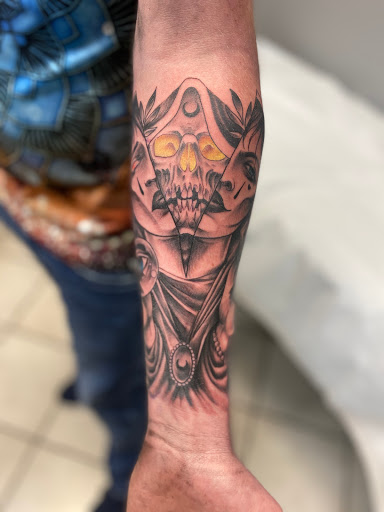 Explore donkey tattoo ideas, creative tattoo ideas in Morrisville, available at Sinners Circle tattoo co.