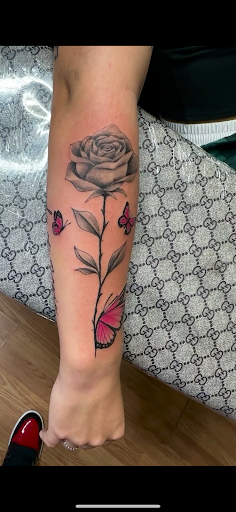 Explore letter tattoo cover up ideas, creative tattoo ideas in Williamsport, available at Tats Tattoo Zoo