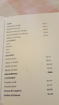 Menu du La Montagnola à Solano Superiore