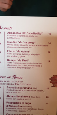 Cucina Romana Ponte Milvio à Milan menu