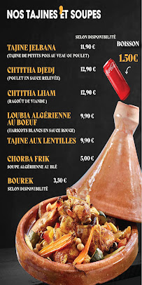 Menu du Le mon’calm à Montpellier