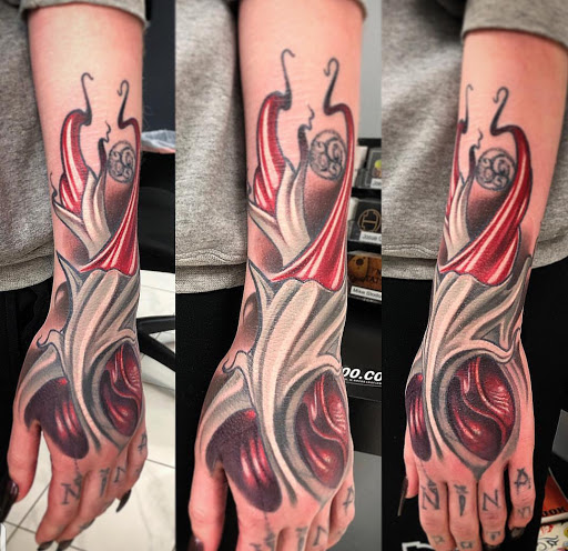 Explore water lily tattoo ideas, creative tattoo ideas in Schaumburg, available at Atmosphere Tattoo Gallery - Schaumburg