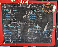 Menu / carte de le chai-nous à Lège-Cap-Ferret