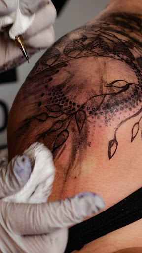 Explore dancing tattoo ideas, creative tattoo ideas in Bainbridge Island, available at Ryderville Ink Tattoos & Fine Art