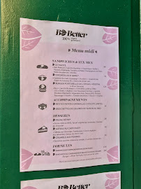 B.Better à Paris menu