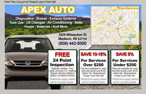 Auto Repair Shop «Apex Auto Sales & Repair, LLC», reviews and photos, 3029 Milwaukee St, Madison, WI 53714, USA
