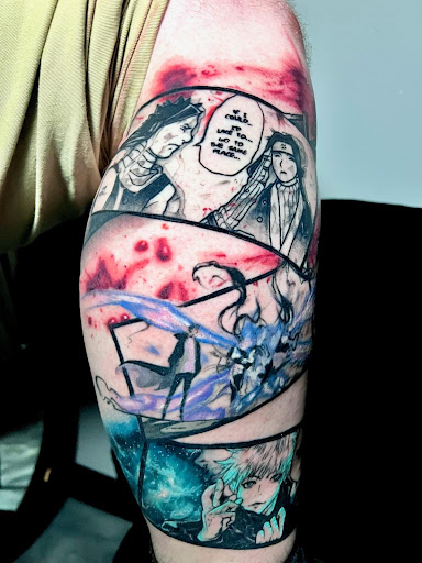 Explore tattoo ideas for men neck, creative tattoo ideas in Edgewood, available at Evolved Body Arts