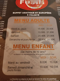 Fujin à Portet-sur-Garonne menu