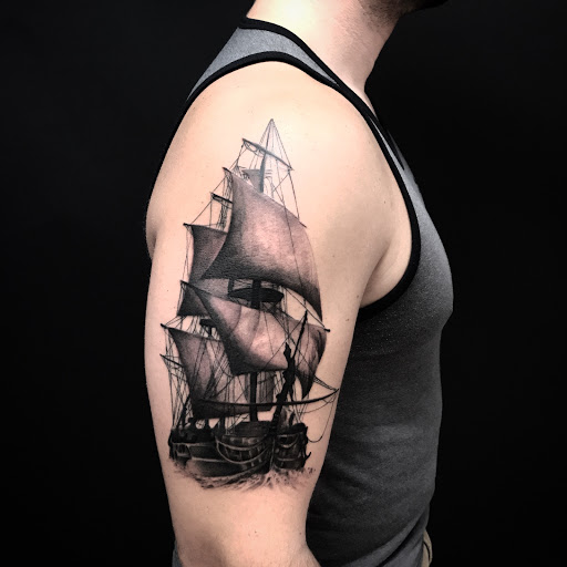 Explore star and moon tattoo ideas, creative tattoo ideas in Arlington, available at Urbans Tattoo & Piercing Studio