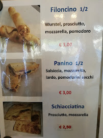 Menu du Pizza al Taglio e d'Asporto di Di Lieto Giovanni à Castagnole delle Lanze