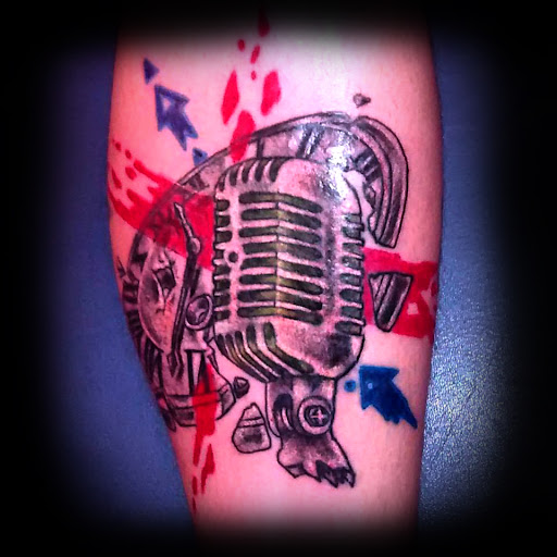 Explore tattoo ideas guns, creative tattoo ideas in Richmond, available at Art Period llc Tattoos and Artwork by Leigh Odom