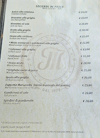 Menu / carte de Maruzzella à Milan