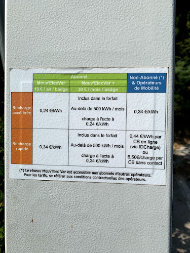 Borne de recharge de véhicules électriques Réseau eborn Charging Station Cotignac