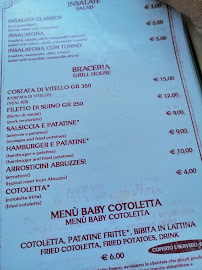 Menu / carte de La viestana . Pizzeria paposceria à Vieste