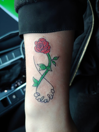 Explore line tattoo ideas, creative tattoo ideas in Radcliff, available at Iron Orchid Tattoo Radcliff