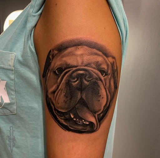 Explore thigh tattoo cover up ideas, creative tattoo ideas in Schaumburg, available at Atmosphere Tattoo Gallery - Schaumburg