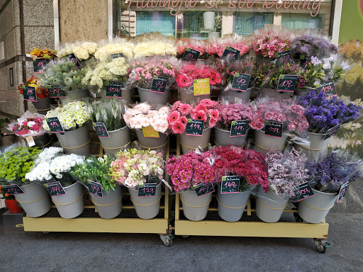 Typical flower shops in Prague