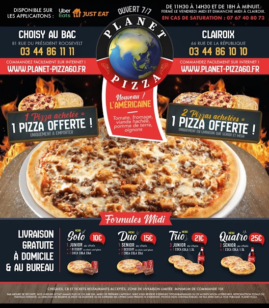 Planet Pizza choisy au bac 60750 Choisy-au-Bac
