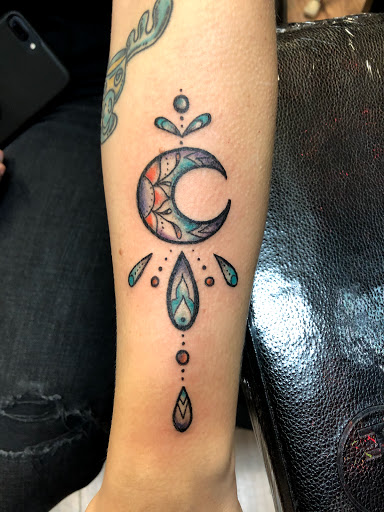 Explore left arm sleeve tattoo ideas, creative tattoo ideas in Tacoma, available at Rolling Gypsy Tattoo