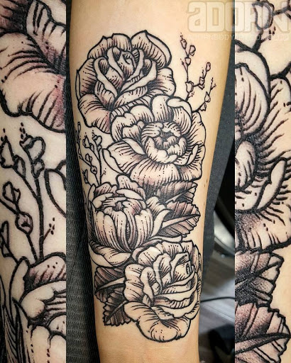 Explore birthday year tattoo ideas, creative tattoo ideas in Portland, available at Adorn West