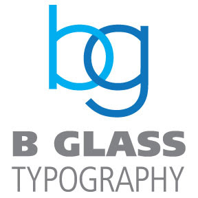 B Glass Typography