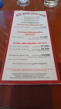 Asia World à Mainz menu