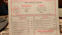 Menu / carte de Flam's à Strasbourg