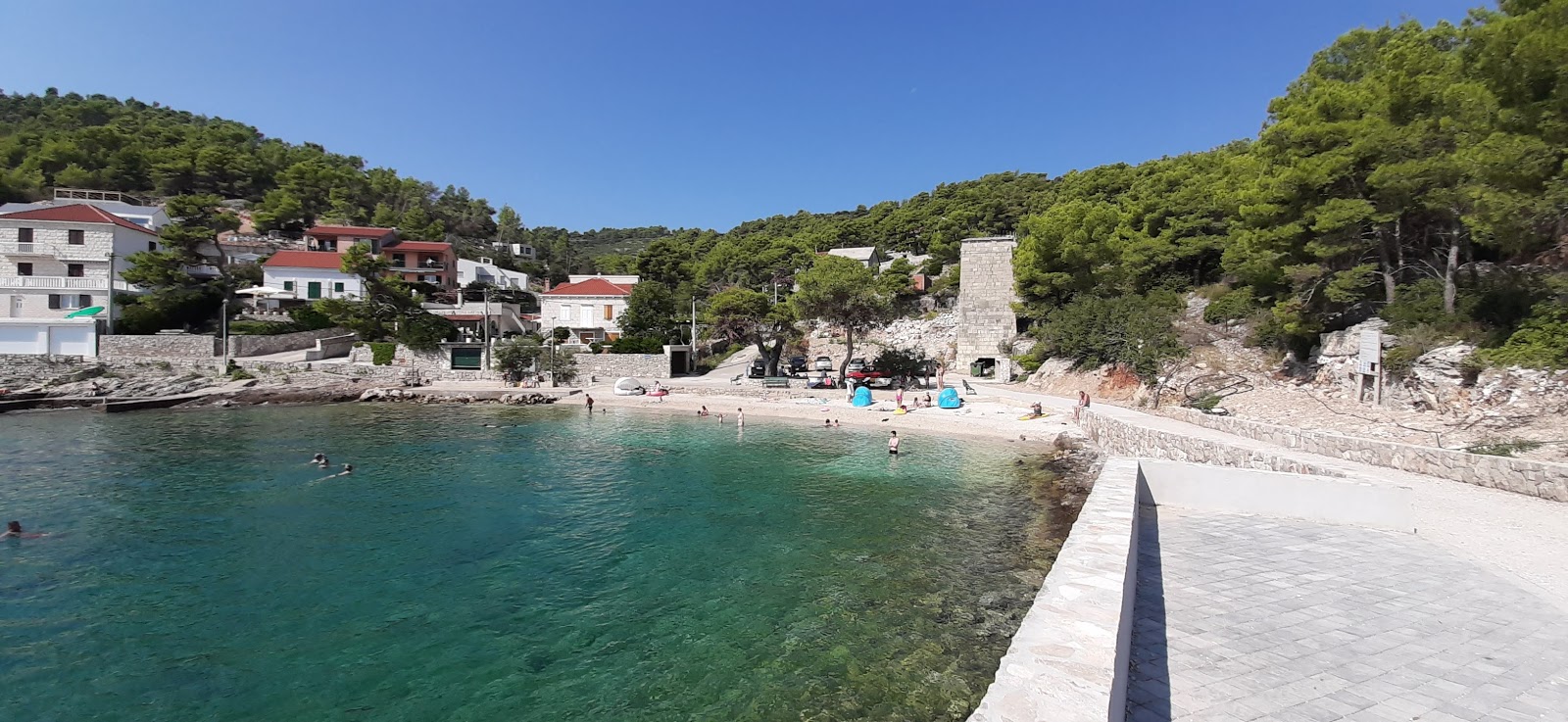 Foto van Veli Dolacbeach met hoog niveau van netheid