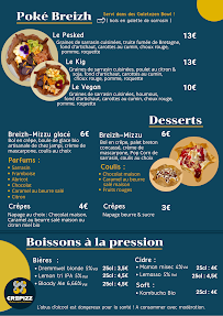 Restaurant Crepizz à Nantes (le menu)