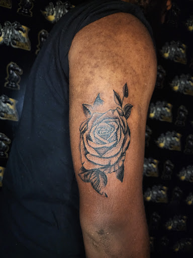 Explore galaxy tattoo ideas, creative tattoo ideas in Warren, available at Dark Horse Tattoo Co. LLC.