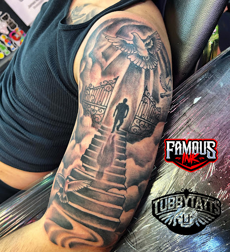 Explore small line tattoo ideas, creative tattoo ideas in Hammond, available at Famous Ink, Inc.