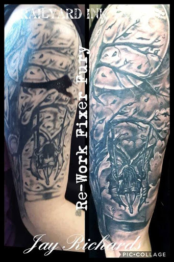 Explore small sleeve tattoo ideas, creative tattoo ideas in Roanoke, available at RailYard INK