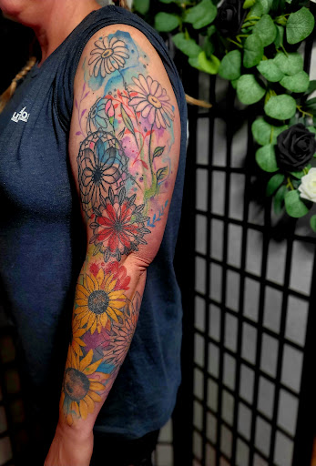 Explore tattoo ideas palm trees, creative tattoo ideas in Benton, available at Spectrum Tattoo