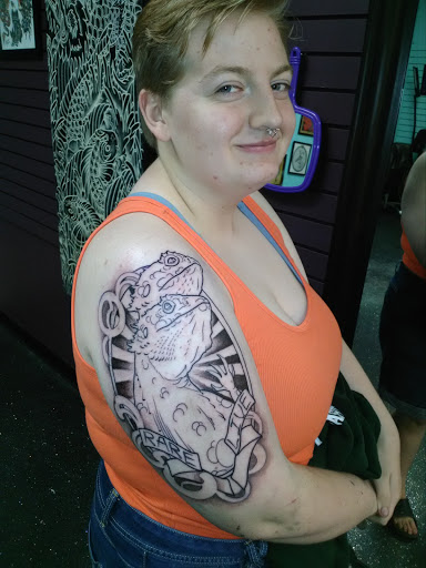 Explore background tattoo ideas sleeve, creative tattoo ideas in Austin, available at Little Pricks Tattoo