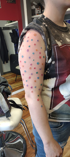 Explore atom tattoo ideas, creative tattoo ideas in Dayton, available at Modified Skin Tattoos