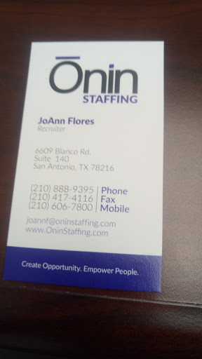 Employment Agency «Onin Staffing San Antonio, TX», reviews and photos, 6609 Blanco Rd #140, San Antonio, TX 78216, USA