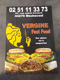 Menu / carte de Vergine Fast Food à Machecoul-Saint-Même