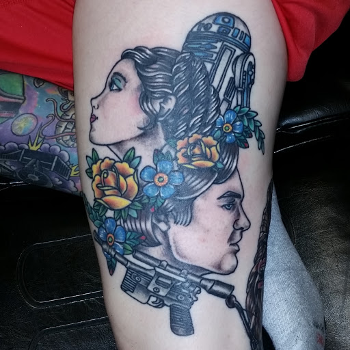 Explore james tattoo ideas, creative tattoo ideas in Spartanburg, available at The Gallery Tattoo Shop Spartanburg