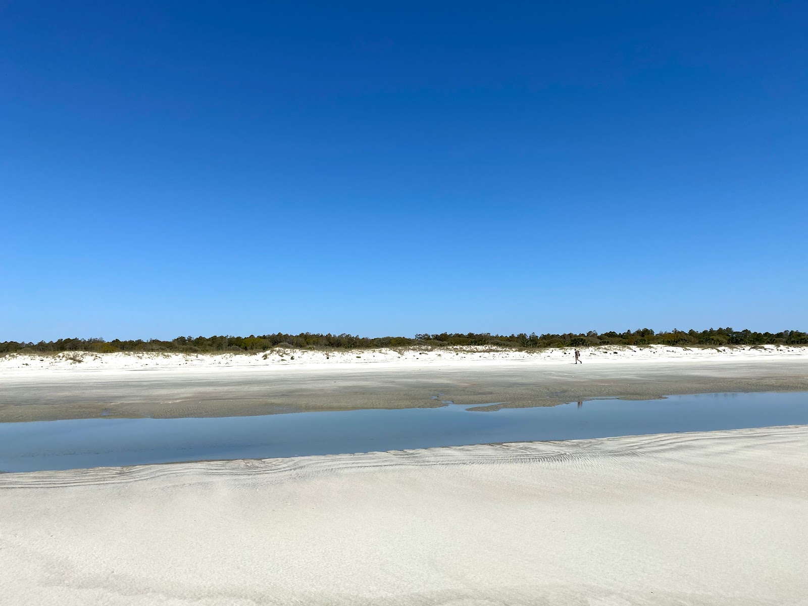 Foto van Stafford beach met recht en lang