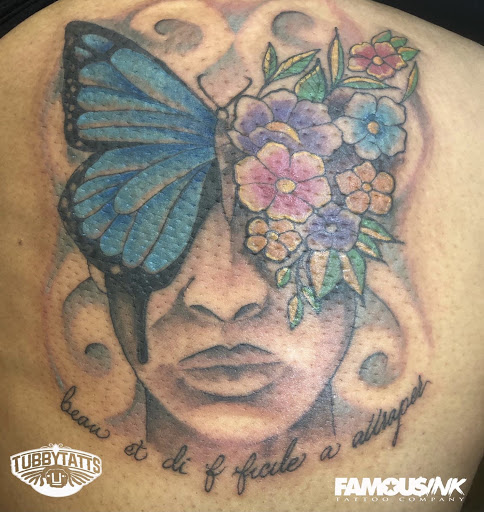 Explore leg tattoos ideas for men, creative tattoo ideas in Hammond, available at Famous Ink, Inc.