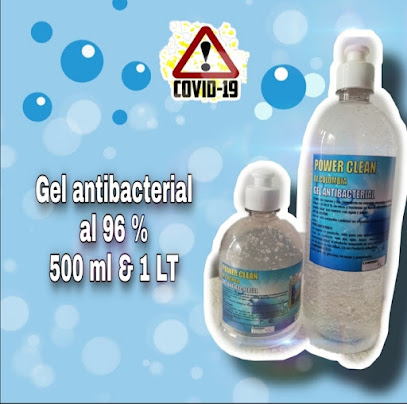 Power Clean de Colombia 'productos de desinfeccion y envases de 500 ml, 1 litro y 3,8 litros'