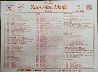 Menu du Al Vecchio Mercato à Finale Ligure